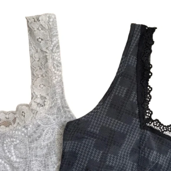 ARIANNE Women Tank Tops, Lace, Size Medium, Set of 2 - Picture 2 of 4